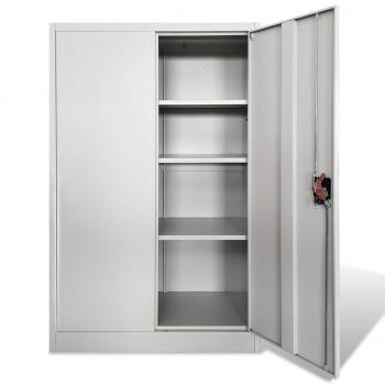 Aktenschrank 90×40×140 cm Stahl Grau  