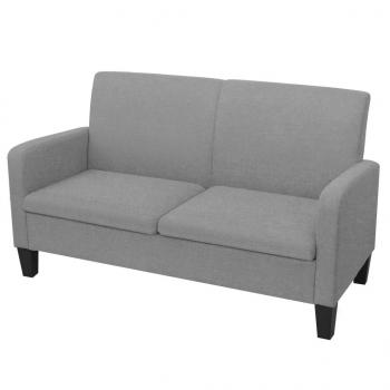 ARDEBO.de - 2-Sitzersofa 135 x 65 x76 cm Hellgrau