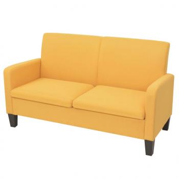 ARDEBO.de - Sofa 2-Sitzer 135x65x76 cm Gelb