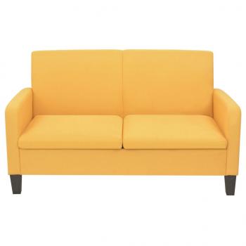 Sofa 2-Sitzer 135x65x76 cm Gelb