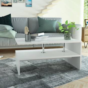 ARDEBO.de - Couchtisch Holzwerkstoff 90x59x42 cm Weiß