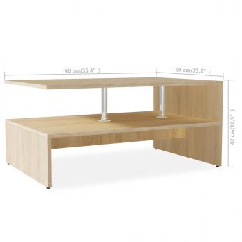 Couchtisch Holzwerkstoff 90x59x42 cm Eiche