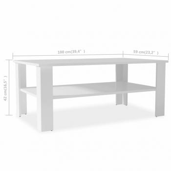 Couchtisch Holzwerkstoff 100x59x42 cm Weiß