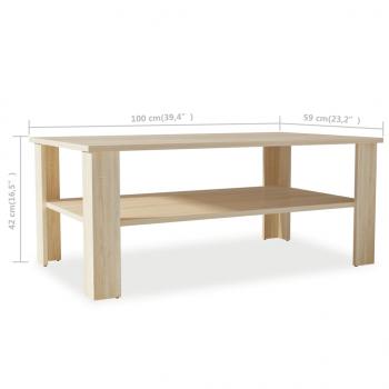 Couchtisch Holzwerkstoff 100x59x42 cm Eiche