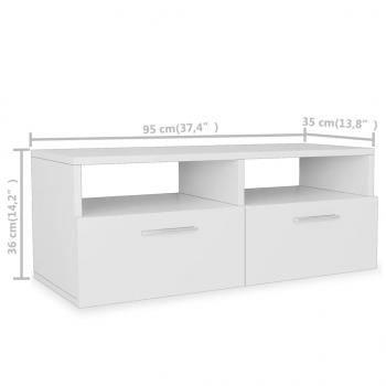 TV-Schrank Holzwerkstoff 95x35x36 cm Weiß