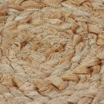 Teppich Flechtmuster Jute 90 cm Rund