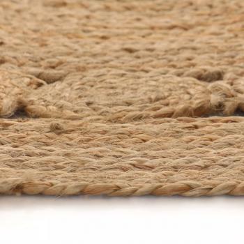 Teppich Flechtmuster Jute 90 cm Rund