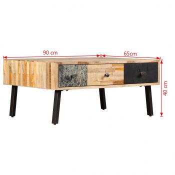 Couchtisch Recyceltes Massivholz Teak 90x65x40 cm 