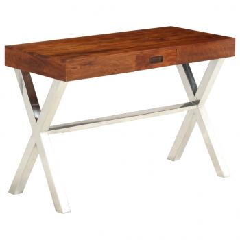 ARDEBO.de - Schreibtisch Massivholz mit Honigfarbenem Finish 110x50x76 cm