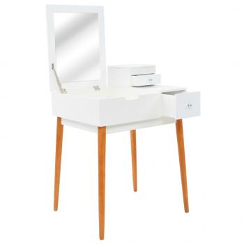 ARDEBO.de - Schminktisch mit Spiegel MDF 60 x 50 x 86 cm