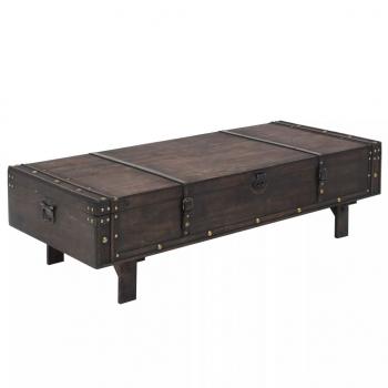 ARDEBO.de - Couchtisch Massivholz Vintage-Stil 120x55x35 cm