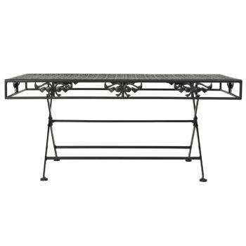   Couchtisch Klappbar Vintage-Stil Metall 100x50x45 cm Schwarz