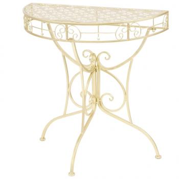 ARDEBO.de - Beistelltisch Vintage-Stil Halbrund Metall 72 x 36 x 74 cm Gold