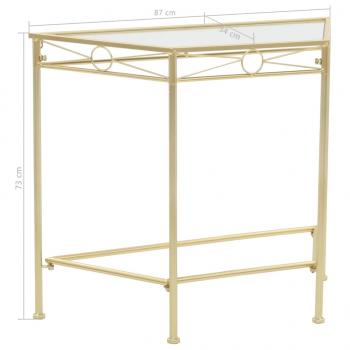 Beistelltisch Vintage-Stil Metall 87x34x73 cm Gold 