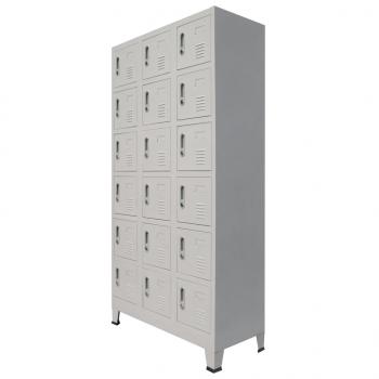 ARDEBO.de - Schließfachschrank mit 18 Fächern Metall 90x40x180 cm 