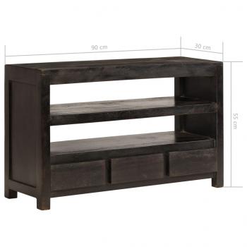 TV-Schrank Massivholz Akazie 90x30x55 cm Dunkelbraun