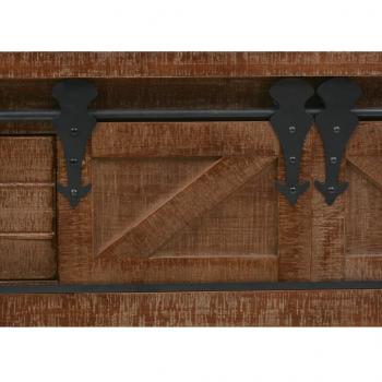 Konsolentisch Tannenholz Massiv 131x35,5x75 cm Braun