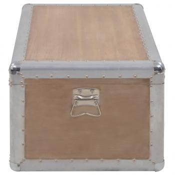 Aufbewahrungsbox Tannenholz Massiv 91x52x40 cm Braun