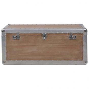 Aufbewahrungsbox Tannenholz Massiv 91x52x40 cm Braun