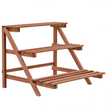 ARDEBO.de - 3-Tier Pflanzenständer Zedernholz 48x45x40 cm