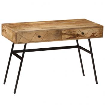 Schreibtisch mit Schubladen Massivholz Mango 110×50×76 cm