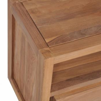 TV-Schrank Massivholz Teak mit natürlichem Finish 120×30×40 cm