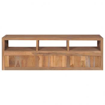 TV-Schrank Massivholz Teak mit natürlichem Finish 120×30×40 cm