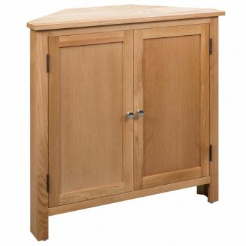 ARDEBO.de - Eckschrank 80 x 33,5 x 78 cm Massivholz Eiche