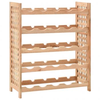 ARDEBO.de - Weinregal für 25 Flaschen Nussbaumholz Massiv 63x25x73 cm