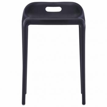 Stapelbare Hocker 4 Stk. Schwarz Kunststoff