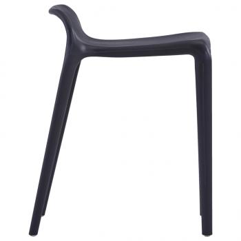 Stapelbare Hocker 4 Stk. Schwarz Kunststoff