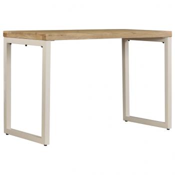 Esstisch 115 x 55 x 76 cm Massivholz Mango und Stahl