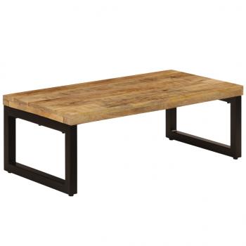 ARDEBO.de - Couchtisch 100x50x35 cm Mango Massivholz und Stahl