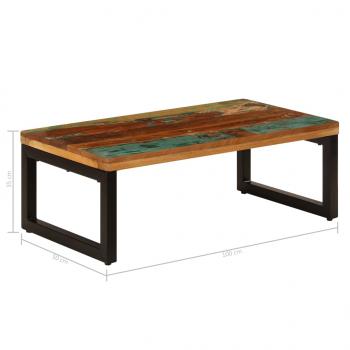 Couchtisch 100x50x35 cm Altholz und Stahl