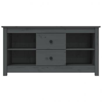 TV-Schrank Grau 103x36,5x52 cm Massivholz Kiefer