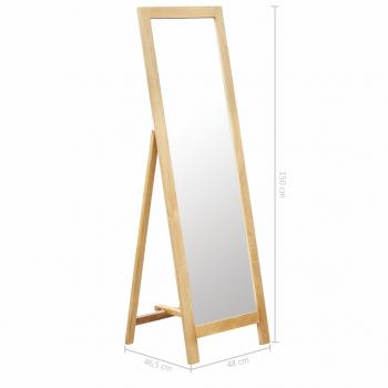 Standspiegel 48 x 46,5 x 150 cm Massivholz Eiche