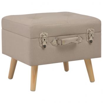 ARDEBO.de - Hocker mit Stauraum 40 cm Beige Stoff