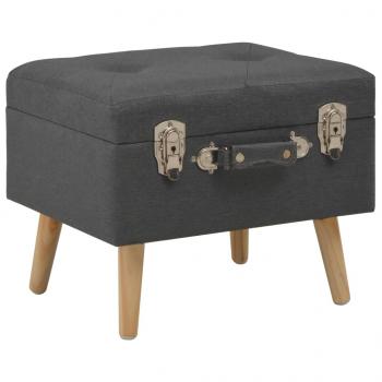 ARDEBO.de - Hocker mit Stauraum 40 cm Dunkelgrau Stoff