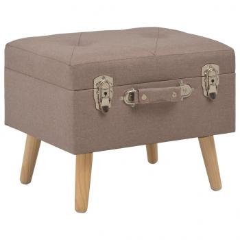 Hocker mit Stauraum 3 Stk. Braun Stoff