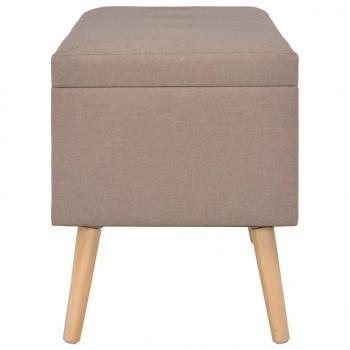 Hocker mit Stauraum 3 Stk. Braun Stoff