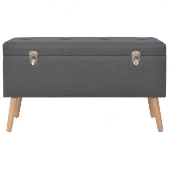 Hocker mit Stauraum 3 Stk. Dunkelgrau Stoff