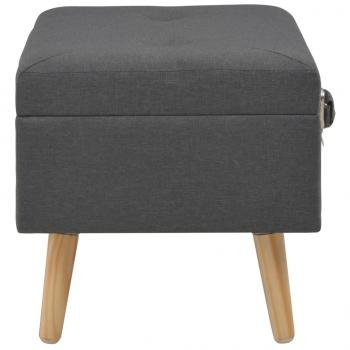 Hocker mit Stauraum 3 Stk. Dunkelgrau Stoff