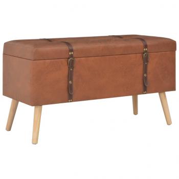 Hocker mit Stauraum 3 Stk. Hellbraun Kunstleder