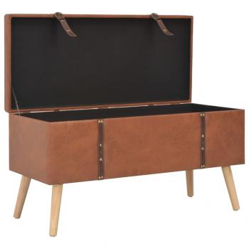 Hocker mit Stauraum 3 Stk. Hellbraun Kunstleder