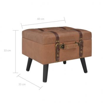 Hocker mit Stauraum 3 Stk. Braun Kunstleder