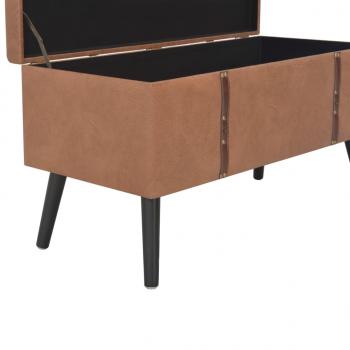 Hocker mit Stauraum 3 Stk. Braun Kunstleder