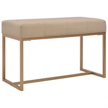 ARDEBO.de - Bank 80 cm Beige Samt