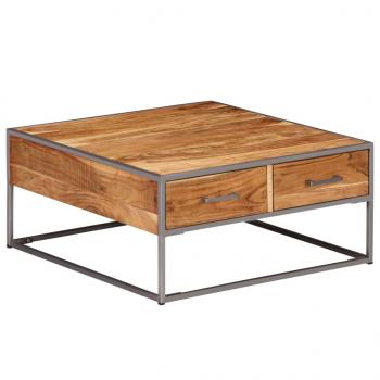 Couchtisch 75 x 75 x 35 cm Massivholz Akazie