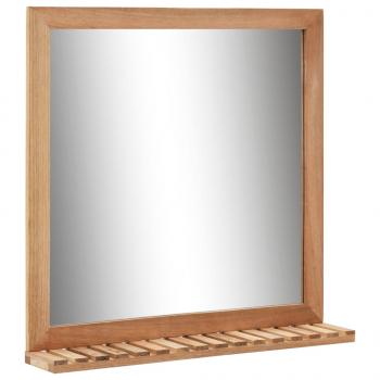 ARDEBO.de - Badezimmerspiegel 60×12×62 cm Walnuss Massivholz