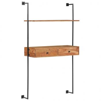 ARDEBO.de - Wandschreibtisch 90 x 40 x 170 cm Massivholz Akazie